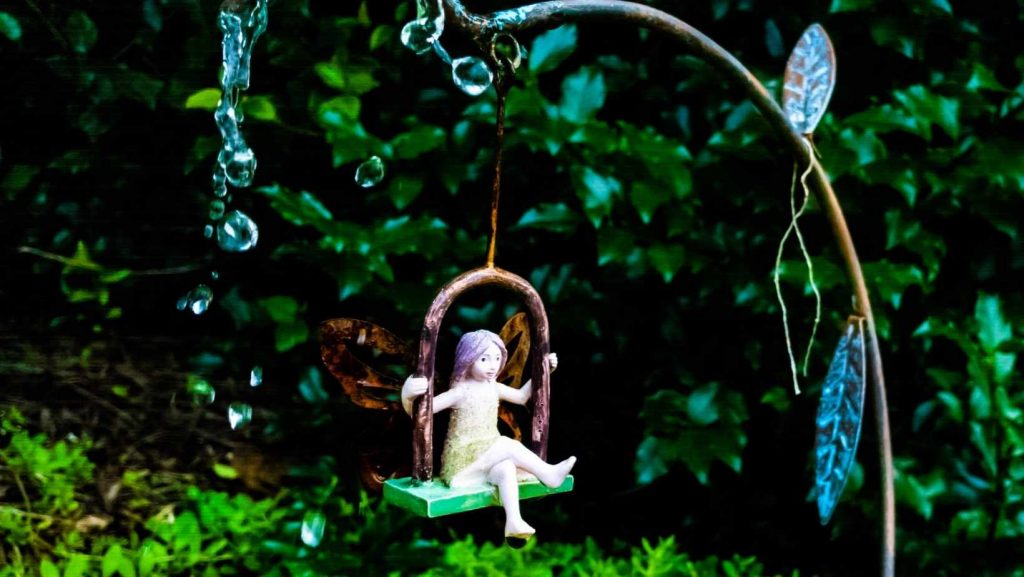 fairy garden swing set